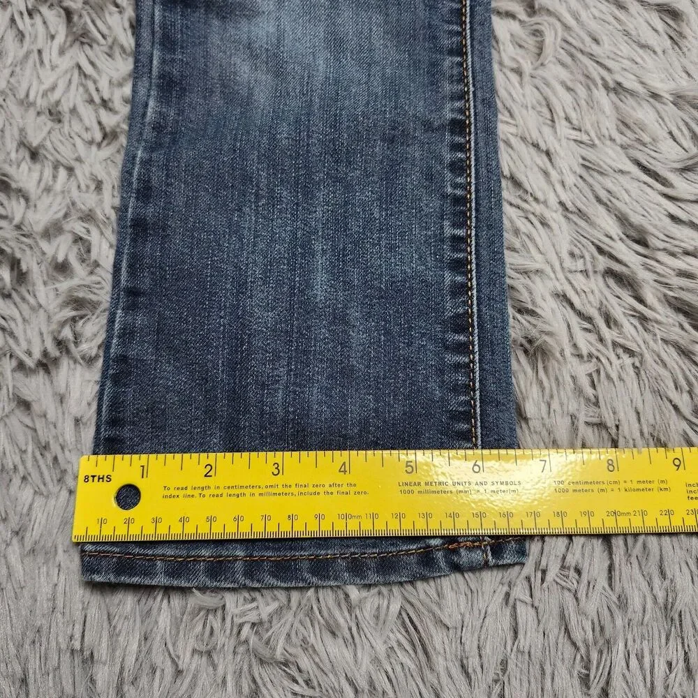 The Childrens Place Girls Blue Jeans Size 6 Bootcut Stretch Adj Waist 22X19 Kids